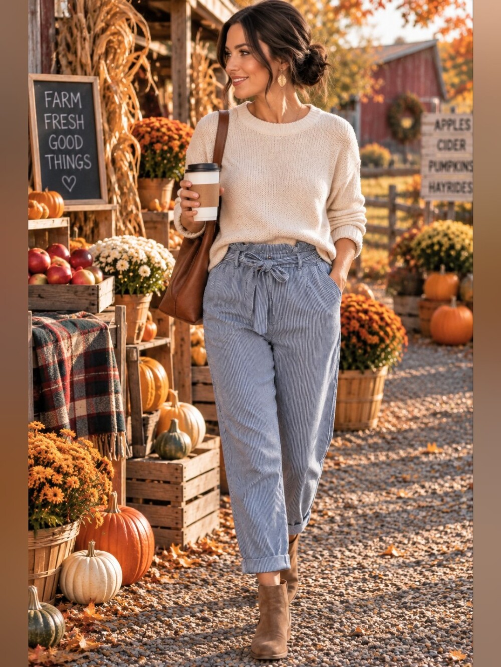 Loft Tie-Waist Linen & Cotton Capri